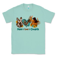Seafoam peace love cowgirls Classic Tee - OliviaCreatesArt