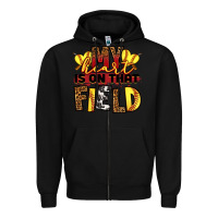 Black softball my heart is on that field Zipper Hoodie - RanaPortraitStore