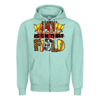 Seafoam softball my heart is on that field Zipper Hoodie - RanaPortraitStore
