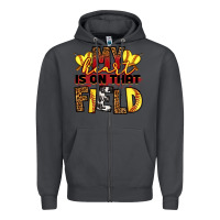 Smoke softball my heart is on that field Zipper Hoodie - RanaPortraitStore