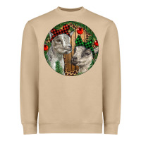 Mushroom Baby Goats Christmas Heavyweight Sweatshirt - RanaPortraitStore
