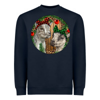Navy Baby Goats Christmas Heavyweight Sweatshirt - RanaPortraitStore