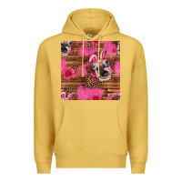 Antique Gold easter heifer with bunny ears seamless pattern Premium Hoodie - Artiststas