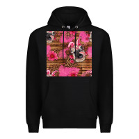 Black easter heifer with bunny ears seamless pattern Premium Hoodie - Artiststas