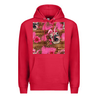 Cardinal easter heifer with bunny ears seamless pattern Premium Hoodie - Artiststas