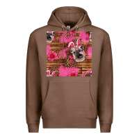 Chestnut easter heifer with bunny ears seamless pattern Premium Hoodie - Artiststas