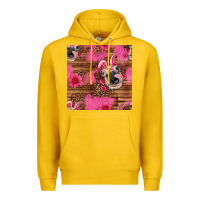 Lemon easter heifer with bunny ears seamless pattern Premium Hoodie - Artiststas