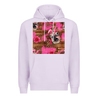 Lilac easter heifer with bunny ears seamless pattern Premium Hoodie - Artiststas