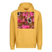 Mustard easter heifer with bunny ears seamless pattern Premium Hoodie - Artiststas