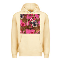Easter Heifer With Bunny Ears Seamless Pattern Premium Hoodie | Teevron