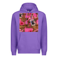 Purple easter heifer with bunny ears seamless pattern Premium Hoodie - Artiststas