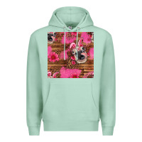 Seafoam easter heifer with bunny ears seamless pattern Premium Hoodie - Artiststas