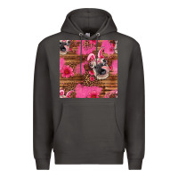 Smoke easter heifer with bunny ears seamless pattern Premium Hoodie - Artiststas