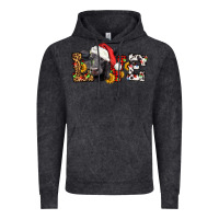 Vintage Black love christmas black angus Vintage Hoodie - LillyAllenDesigns
