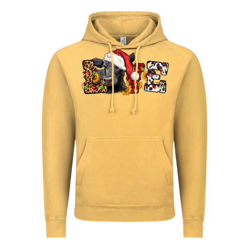 Love Christmas Black Angus Vintage Hoodie by LillyAllenDesigns | Teevron