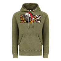 Vintage Olive love christmas black angus Vintage Hoodie - LillyAllenDesigns