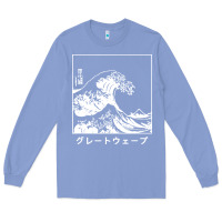 Colony Blue the great wave off kanagawa Long Sleeve Tee - artisFamous