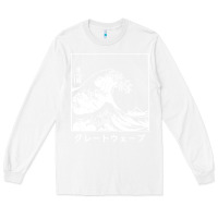 White the great wave off kanagawa Long Sleeve Tee - artisFamous