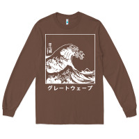 Chestnut the great wave off kanagawa Long Sleeve Tee - artisFamous
