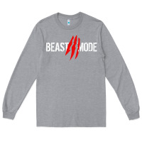 Heather Grey beast mode Long Sleeve Tee - artisFamous