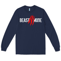 Navy beast mode Long Sleeve Tee - artisFamous