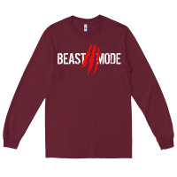Burgundy beast mode Long Sleeve Tee - artisFamous