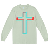 Matcha A Neon Christian Cross Long Sleeve Tee - artisFamous