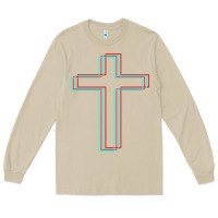 Mushroom A Neon Christian Cross Long Sleeve Tee - artisFamous