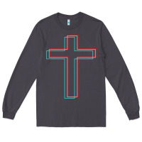 Smoke A Neon Christian Cross Long Sleeve Tee - artisFamous