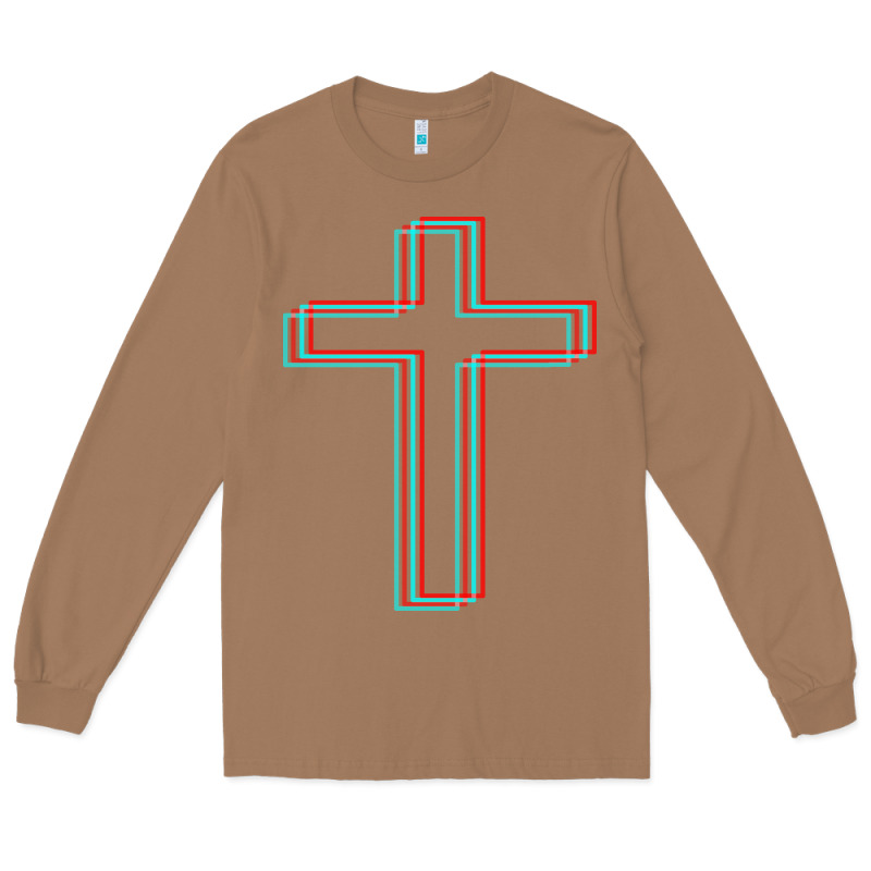 A Neon Christian Cross Long Sleeve Tee by artisFamous | Teevron