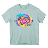 Arona Mama Tie dye Leopard Heavy Core Tee - CowCowDesign