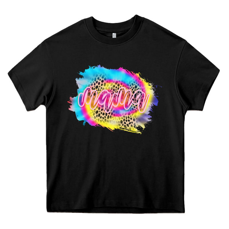 Mama Tie Dye Leopard Heavy Core Tee by CowCowDesign | Teevron