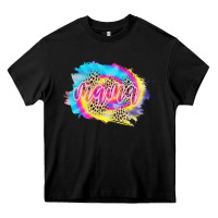 Black Mama Tie dye Leopard Heavy Core Tee - CowCowDesign