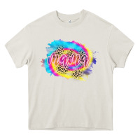 Cream Mama Tie dye Leopard Heavy Core Tee - CowCowDesign