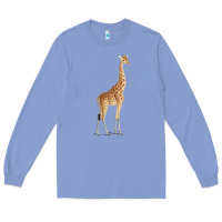 Colony Blue Giraffe Long Sleeve Tee - artisFamous