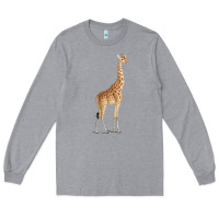 Heather Grey Giraffe Long Sleeve Tee - artisFamous