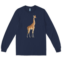 Navy Giraffe Long Sleeve Tee - artisFamous