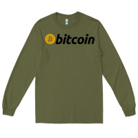 Army Green vintage look bitcoin Long Sleeve Tee - artisFamous