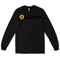 Black vintage look bitcoin Long Sleeve Tee - artisFamous