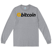 Heather Grey vintage look bitcoin Long Sleeve Tee - artisFamous