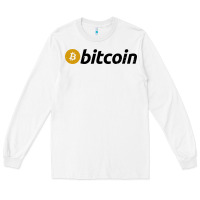 White vintage look bitcoin Long Sleeve Tee - artisFamous