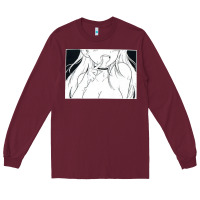 Burgundy anime eyes Long Sleeve Tee - artisFamous