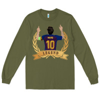 Army Green Messi The Legend Long Sleeve Tee - artisFamous