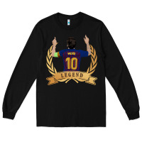 Black Messi The Legend Long Sleeve Tee - artisFamous