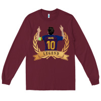 Burgundy Messi The Legend Long Sleeve Tee - artisFamous