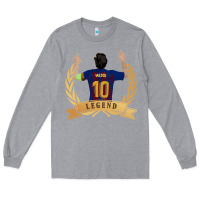 Heather Grey Messi The Legend Long Sleeve Tee - artisFamous