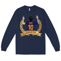 Navy Messi The Legend Long Sleeve Tee - artisFamous