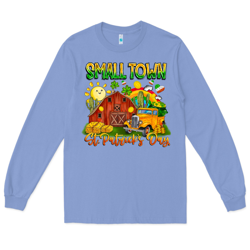 Small Town St Patrick's Day Long Sleeve Tee by CowhideDigitalArt | Teevron