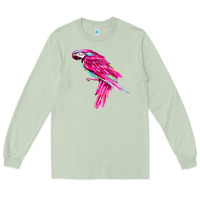 Matcha pink parrot T-shirts Long Sleeve Tee - artisFamous