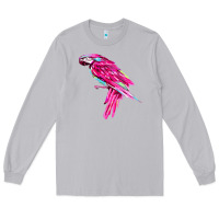Moon Dust pink parrot T-shirts Long Sleeve Tee - artisFamous